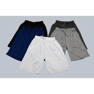 Resinta Kids Athletic Shorts 5 Pack 6-7Y Elastic Waist Drawstring Pockets NWOT